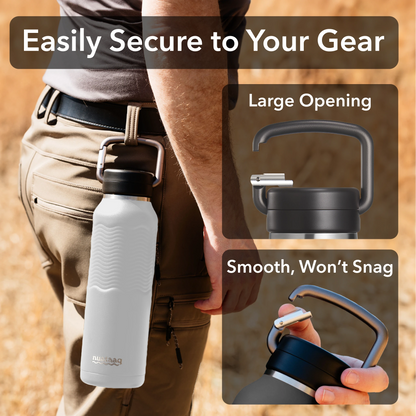 Nuataaq Carabiner Bottle 34 oz - Insulated Stainless Steel Water Bottle (View 13)