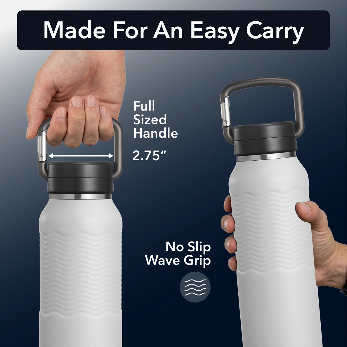 Nuataaq Carabiner Bottle 34 oz - Insulated Stainless Steel Water Bottle (View 16)