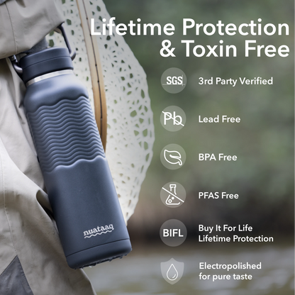 Nuataaq Carabiner Bottle 34 oz - Insulated Stainless Steel Water Bottle (View 12)