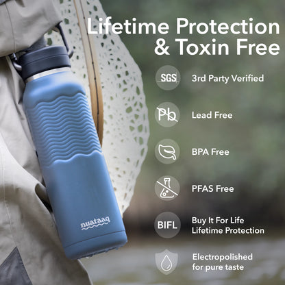 Nuataaq Carabiner Bottle 34 oz - Insulated Stainless Steel Water Bottle (View 6)